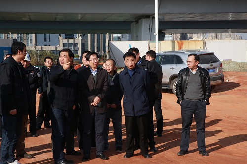 副市長(cháng)宋鈾一行調研我司昌南大道、洪都大道快速路改造項目